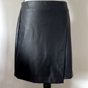 Bar III faux leather skirt